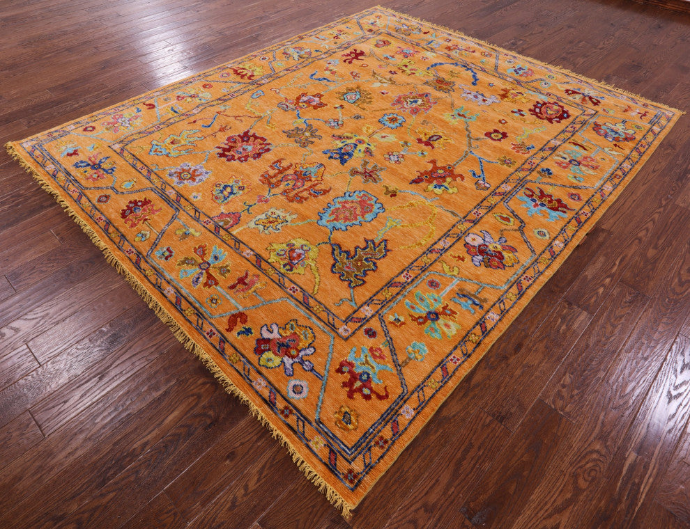 8' 1" X 9' 7" Handmade Turkish Oushak Rug - Q16066