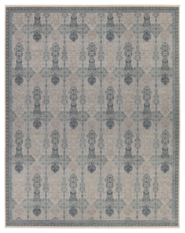 Jaipur Living Beaumont Trellis Blue/ Tan Runner Rug 3'X8'