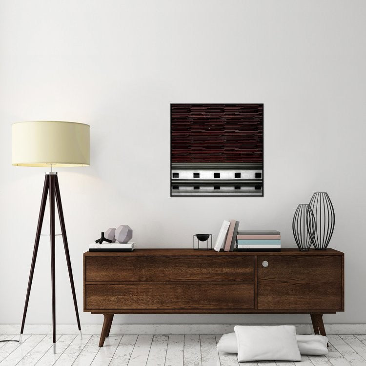 "Wall Design" Framed Canvas Giclee by Gilbert Claes, 31x31"