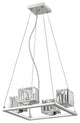 Trilluminate 4-Light Chrome Finish Crystal Shade Mini Chandelier 16"