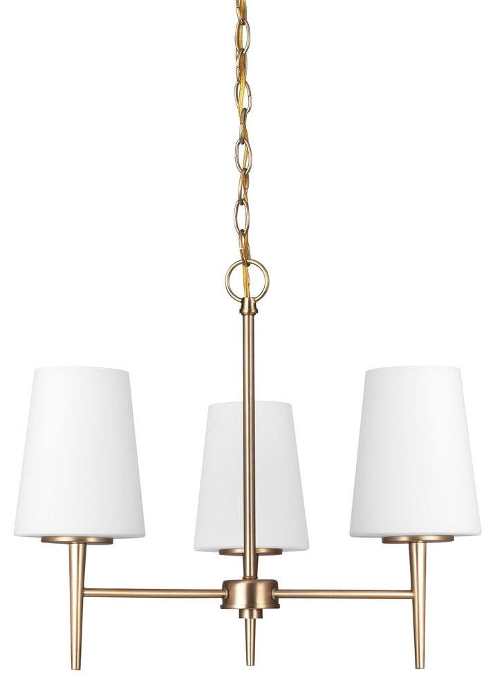 Generation Lighting Lighting 3-Light Chandelier, Satin Bronze