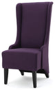 GDF Studio Sheldon Traditional Design High Back Fabric Dining Chair, Plum