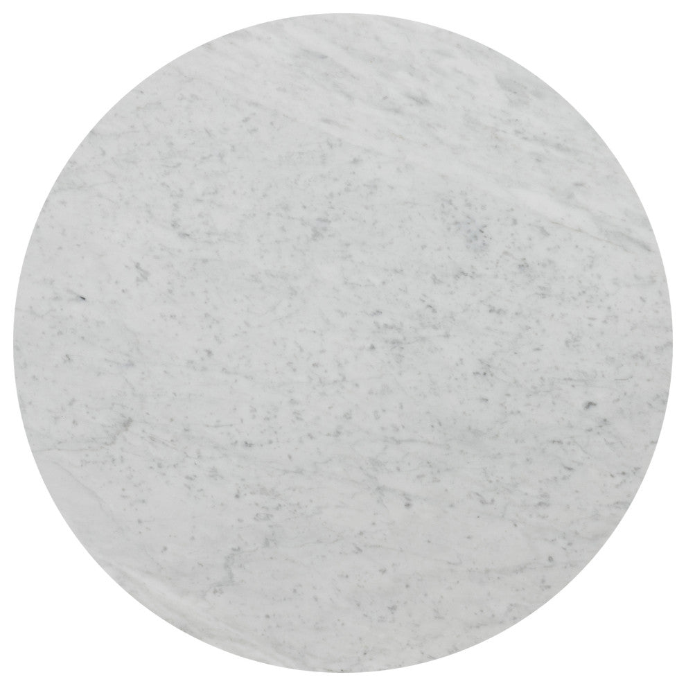 Toli End Table-Italian White Marble