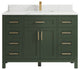 Cambridge 48 Single Sink Bath Vanity in Pewter Green 1.5" Calacatta Laza
