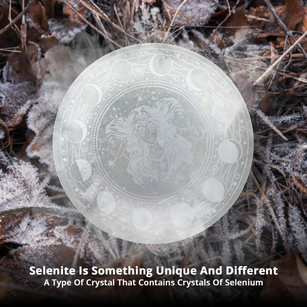 Himalayan Glow Selenite Crystal Charging Plate