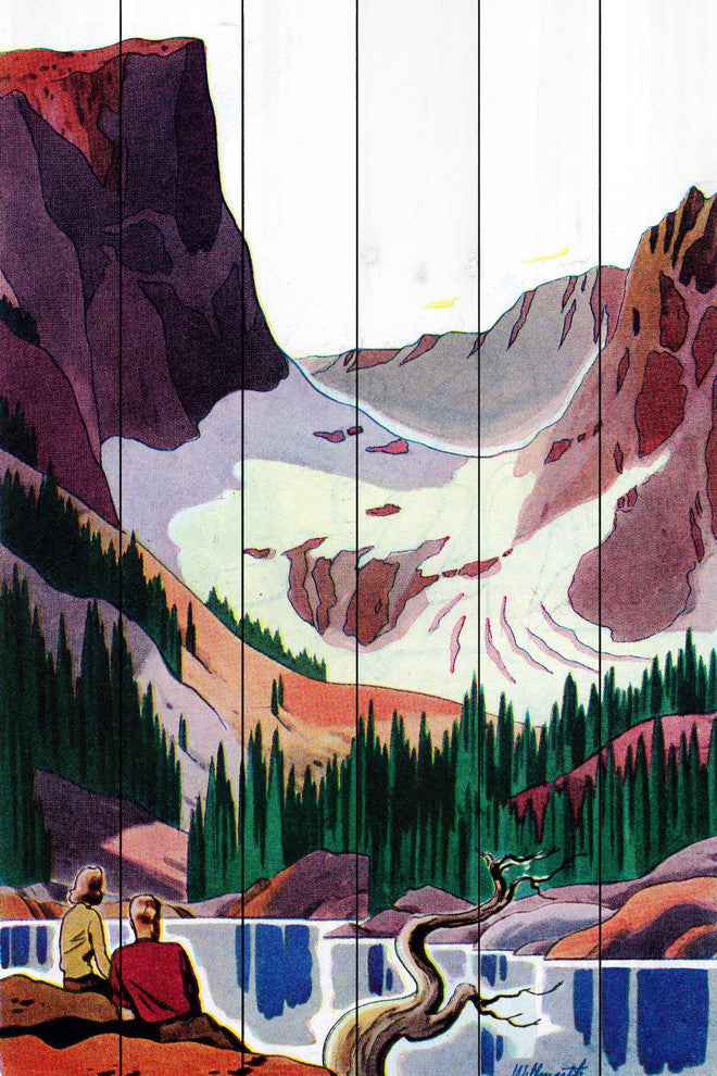 "Colorado Calling" Painting Print on White Wood
