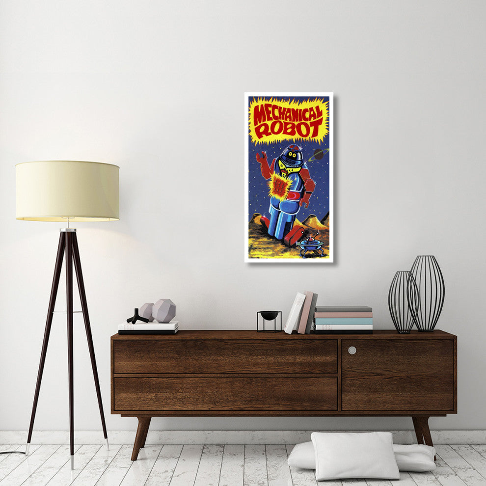 "Mechanical Robot" Digital Paper Print by Retrobot, 22"x42"