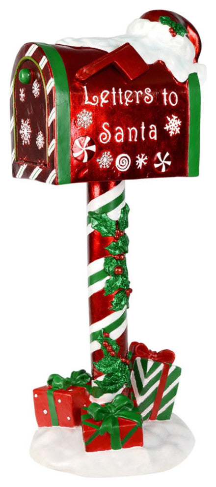 36" Letters To Santa Red Mailbox Sign