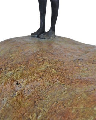 Man on Rock Small Bronze