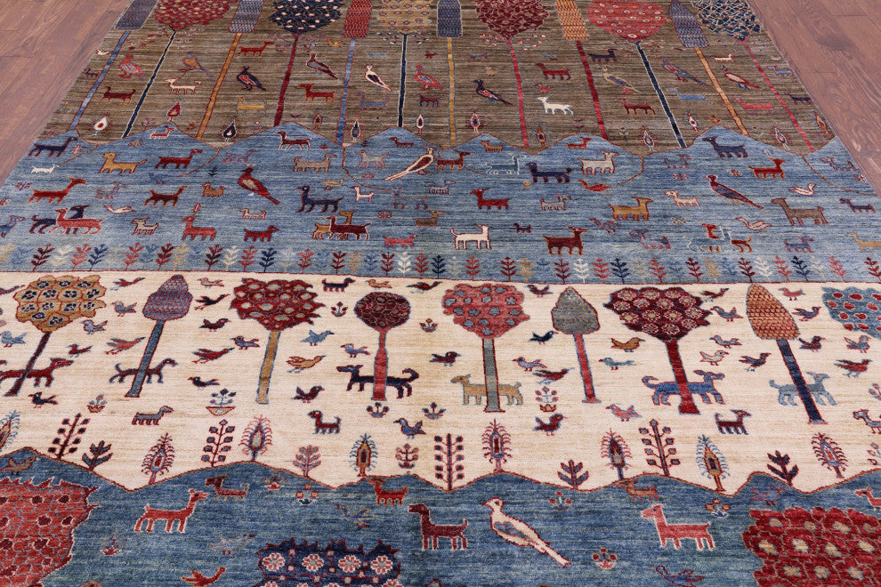 Handmade Persian Gabbeh Tribal Rug 8' 0" X 9' 8" Q7929