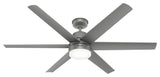 Hunter 60" Skysail Matte Silver Wet Rated Ceiling Fan, LED Kit, Remote