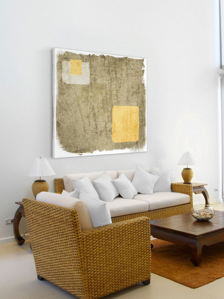 "Olive Square" Painting Print on Canvas by Irena Orlov