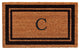 Black Border 18"x30" Monogram Doormat, Letter C