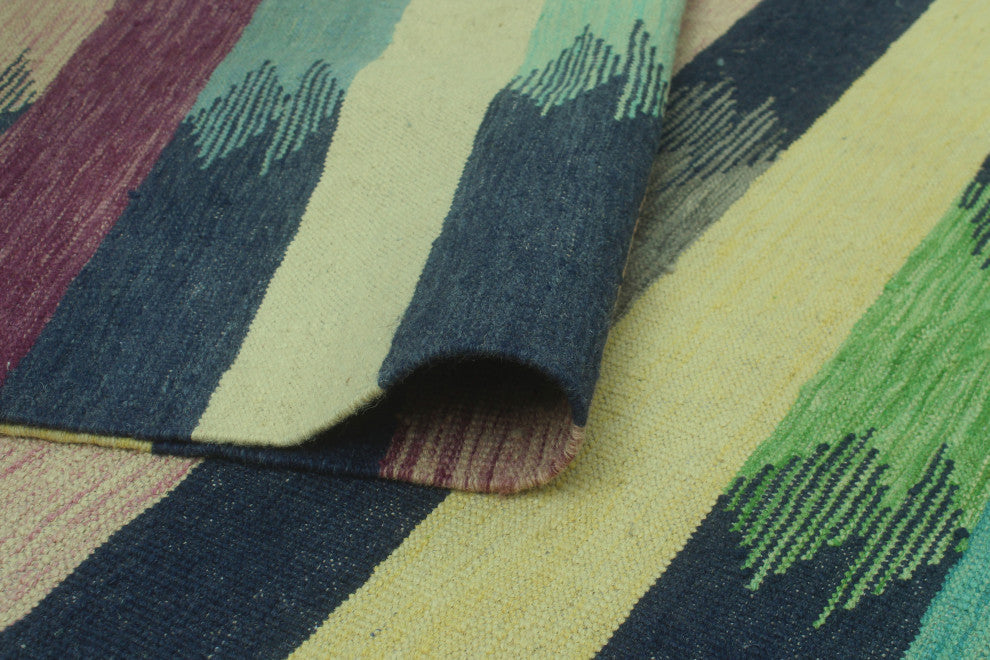 Winchester Kilim Hring Navy/Ivory Runner, 2'11x9'8