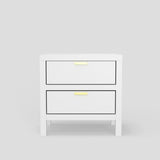 Carmel 2 Drawer Nightstand, White