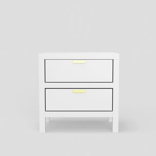 Carmel 2 Drawer Nightstand, White