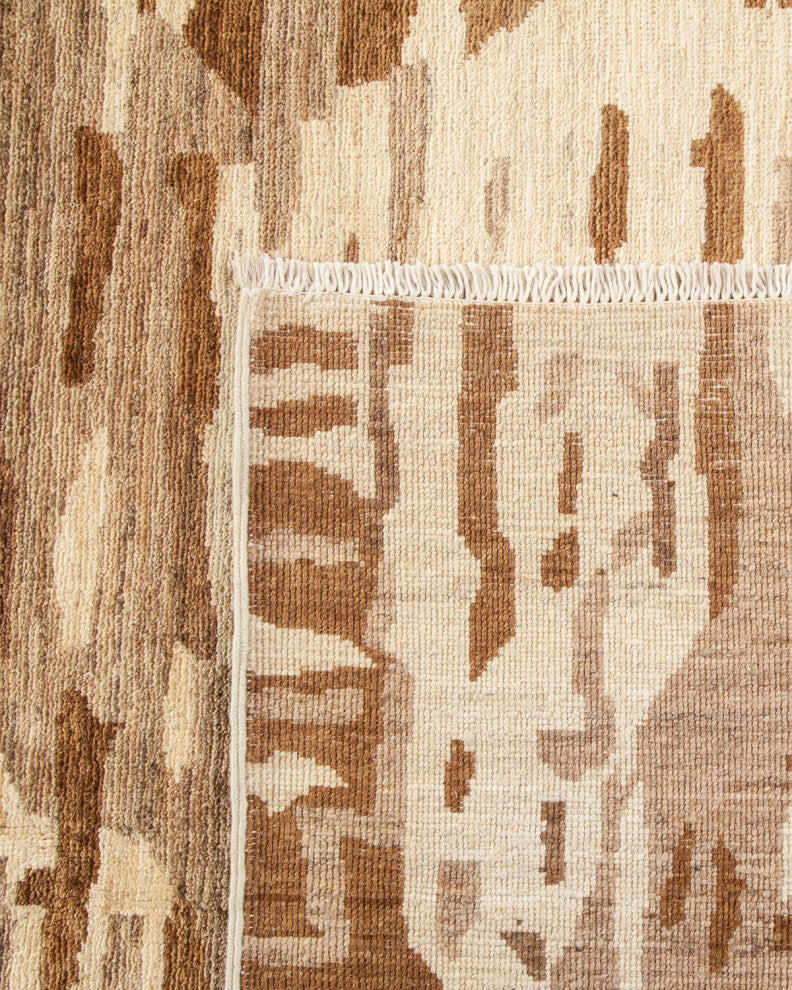 Jennifer,Eclectic, One-of-a-Kind Hand-Knotted Area Rug Ivory, 6'1"x8'9"