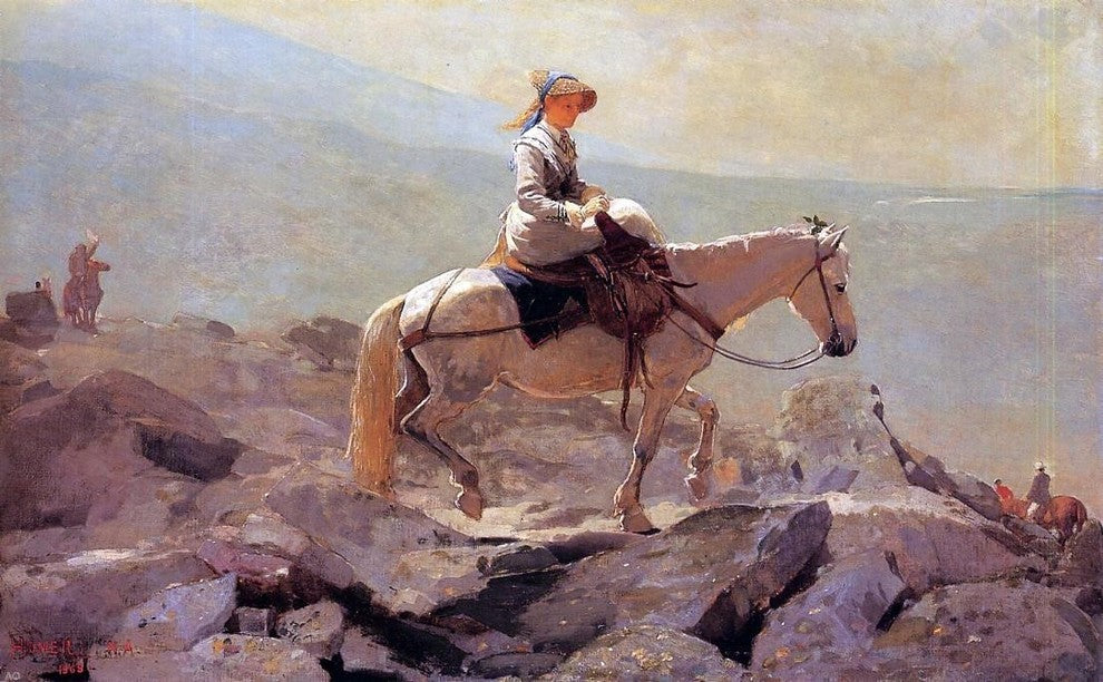 Winslow Homer The Bridle Path- White Mountains Gallery Wrapped Canvas Print