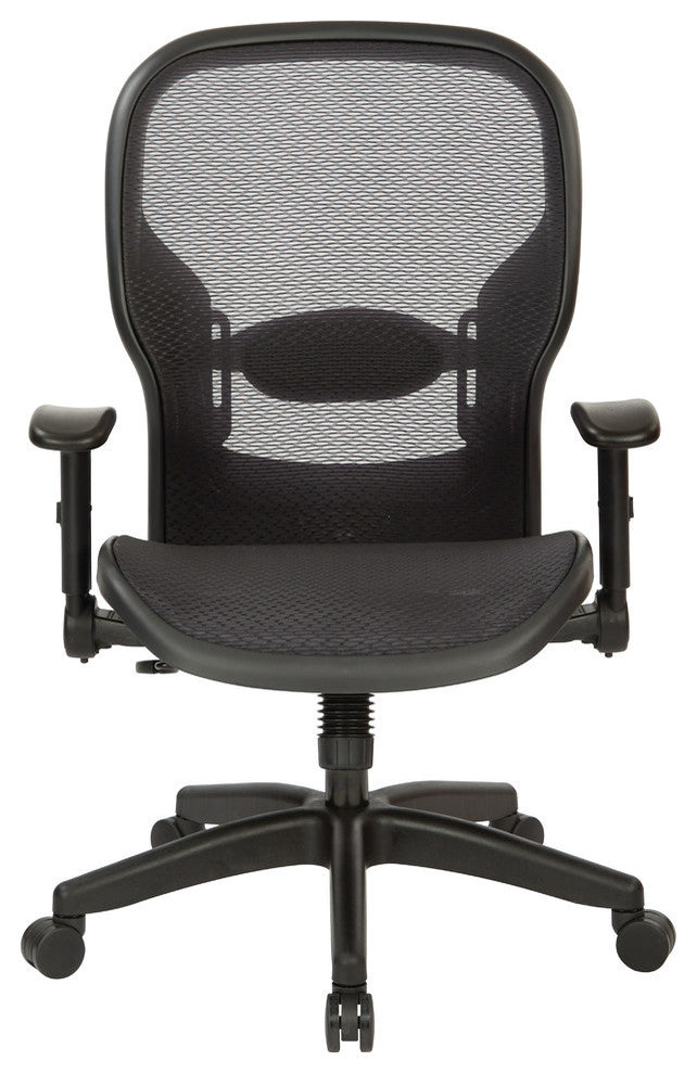 Air Grid Back and Seat Managers Chair, Black