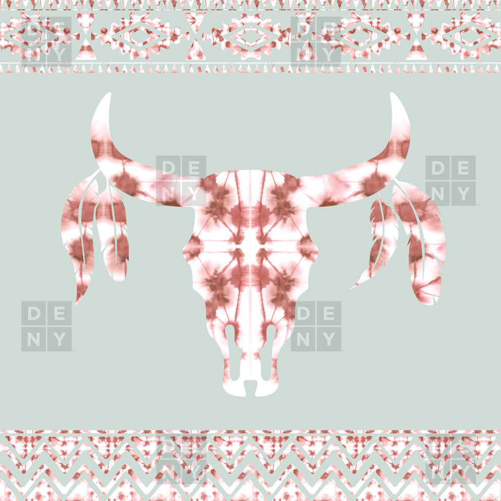 Jacqueline Maldonado Southwest Boho Dye Skull Duvet Cover, Twin