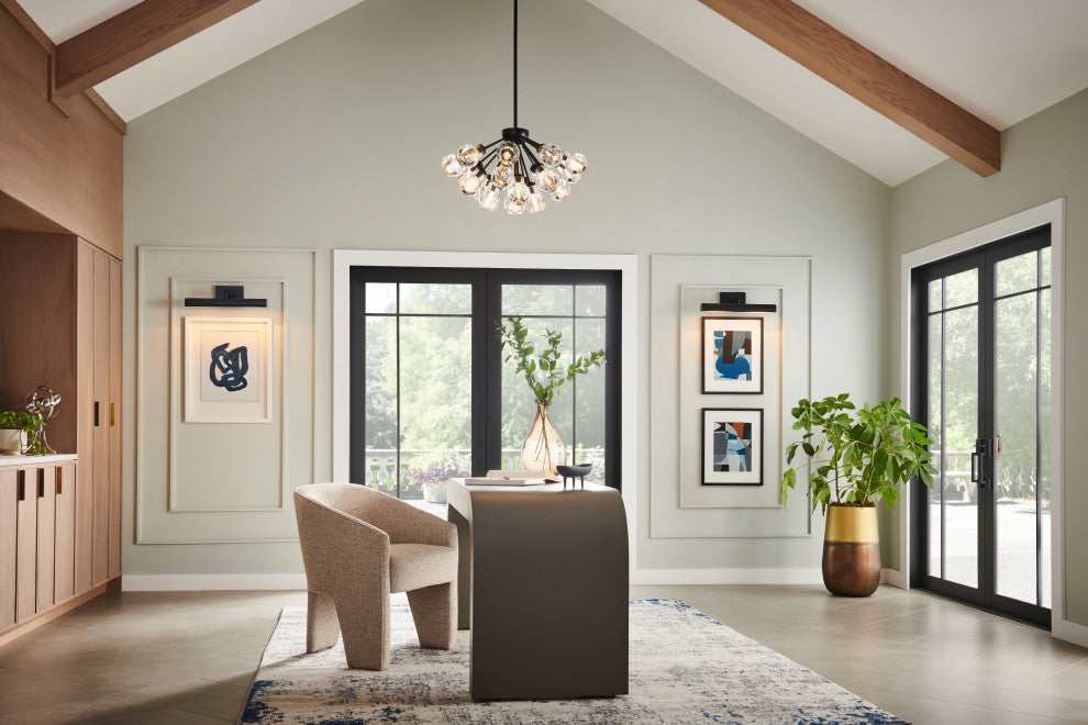 Fredrick Ramond Elise Medium Convertible Chandelier, Black*