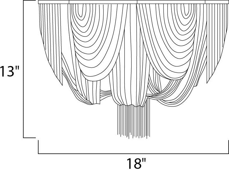 Maxim 21460NKPN 6-Light Flush Mount Chantilly Polished Nickel