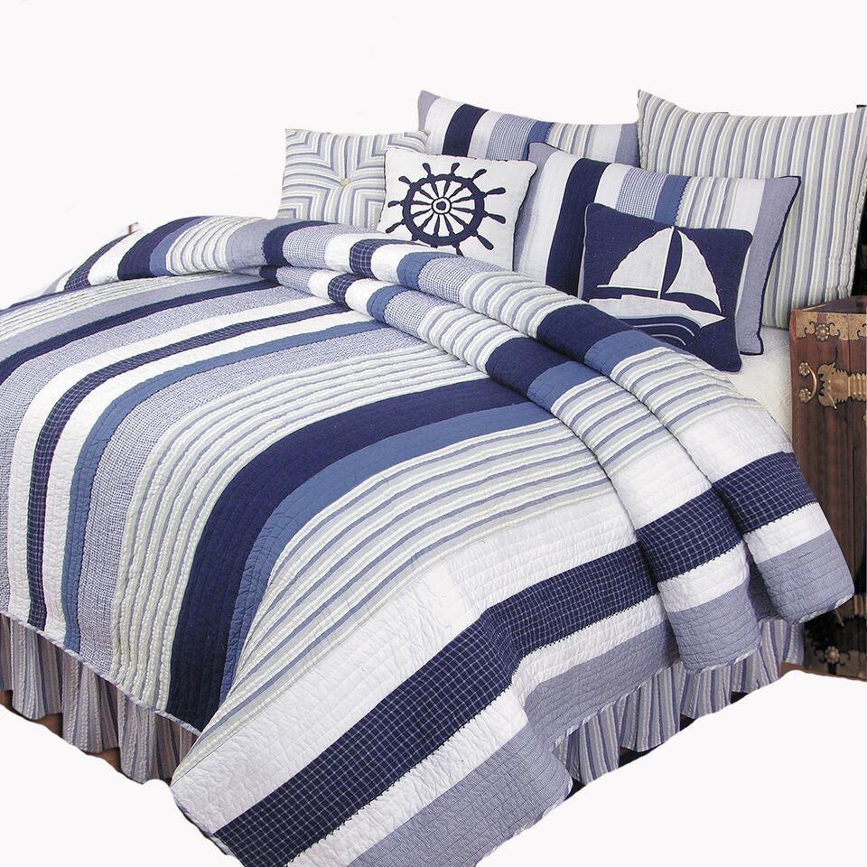 Nantucket Dream Full/Queen Quilt Set by C & F, 4-Piece