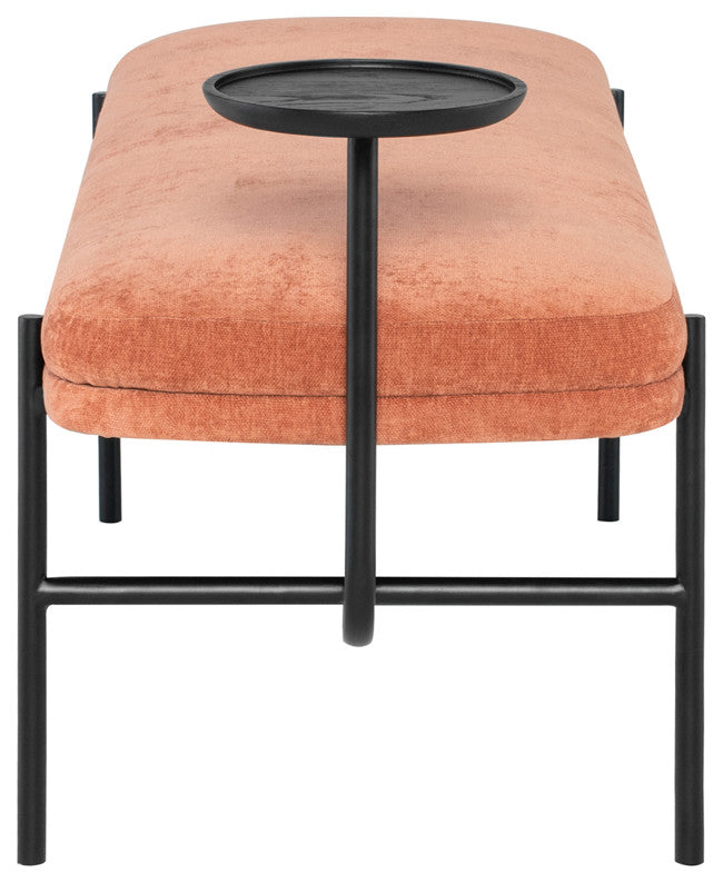 Inna Nectarine Fabric Occasional Bench