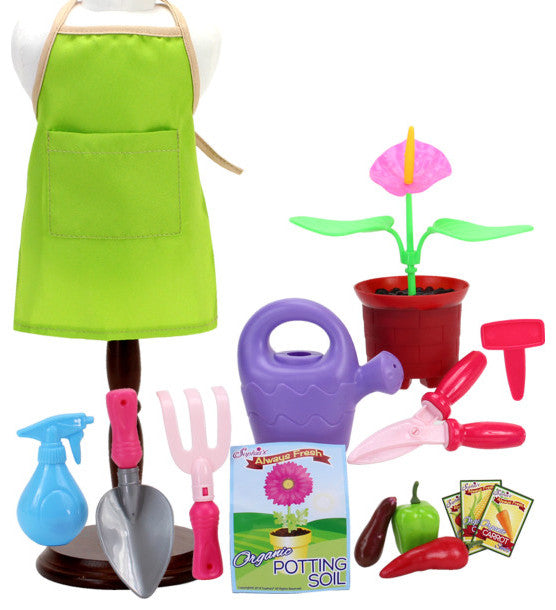 18" Doll - 16 pcs Horticulturist Gardener Set