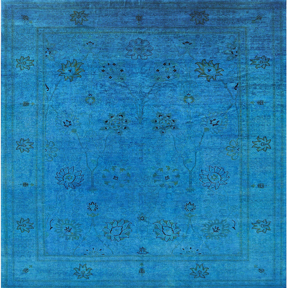 Ahgly Company Indoor Square Mid-Century Modern Area Rugs, 5' Square