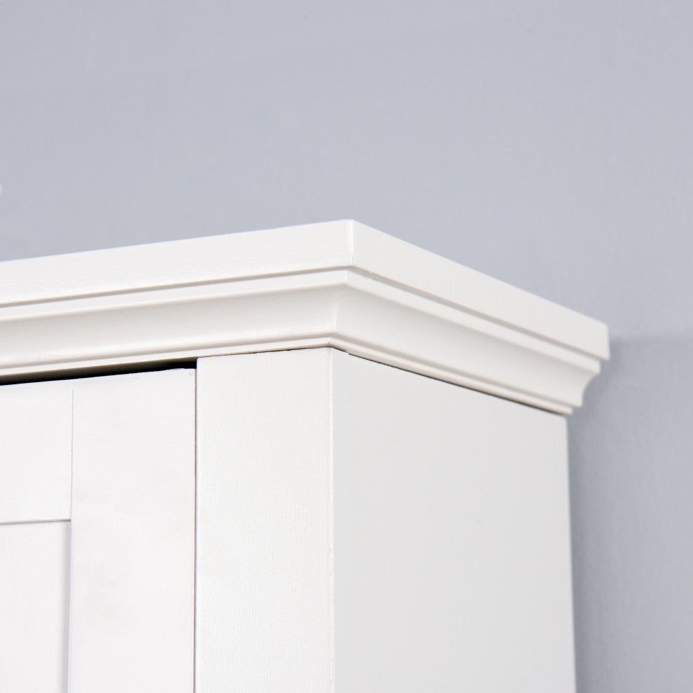 TATEUS Toilet Storage Cabinet with 2 Doors and a Open Shelf Bathroom