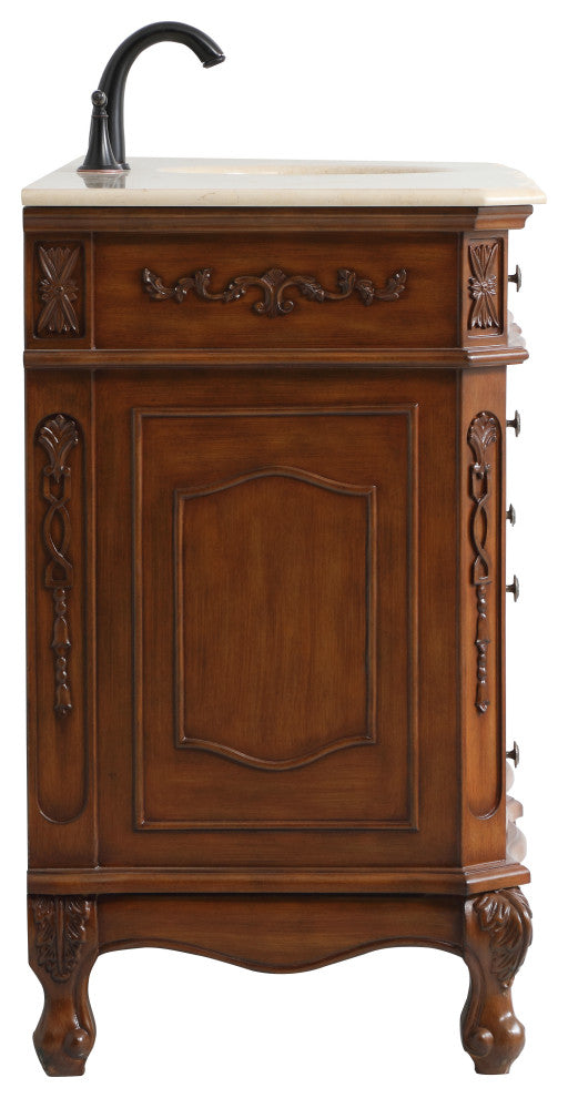 60" Single Bathroom Vanity, Teak