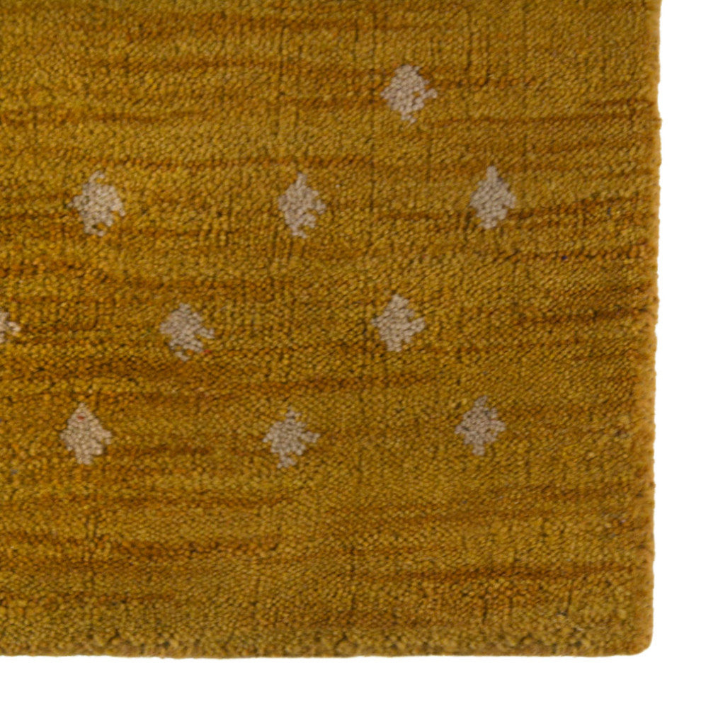 HAND KNOTTED LOOM WOOL ECO-FRIENDLY AREA RUGS - Runner, Gold, Contemporary