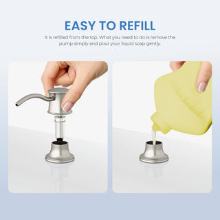 KIBI Kitchen Soap Dispenser KSD101, Brushed Nickel