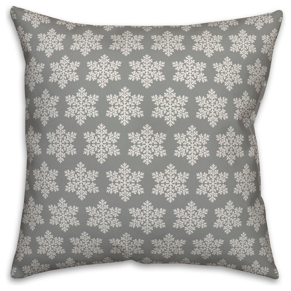 Snowflake Pattern 20"x20" Throw Pillow