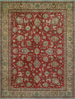 Fine Vintage Distressed Gary Red/Beige Rug, 9'7 x 12'4