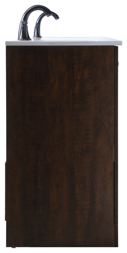 60" Double Bathroom Vanity, Expresso, 84