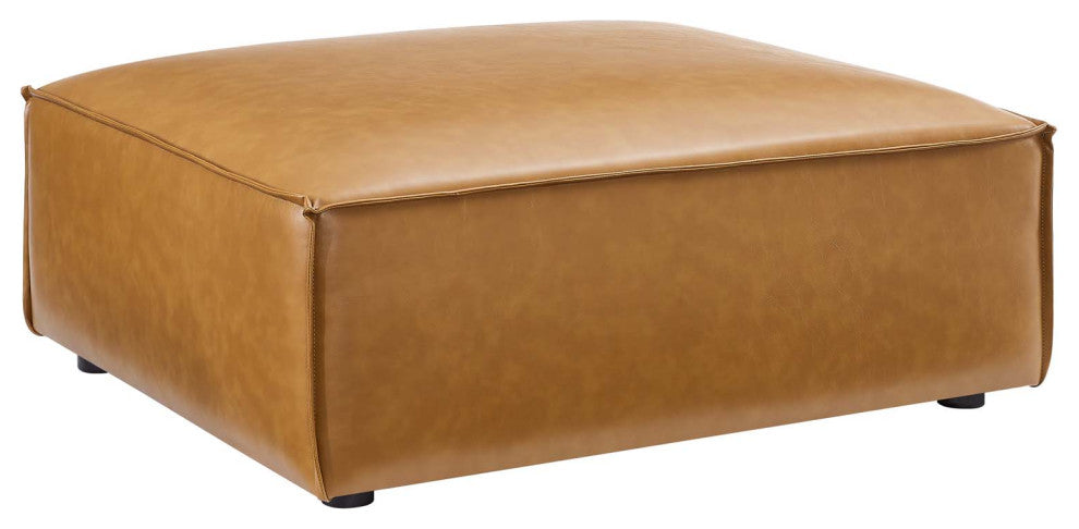 Restore Vegan Leather Ottoman Tan