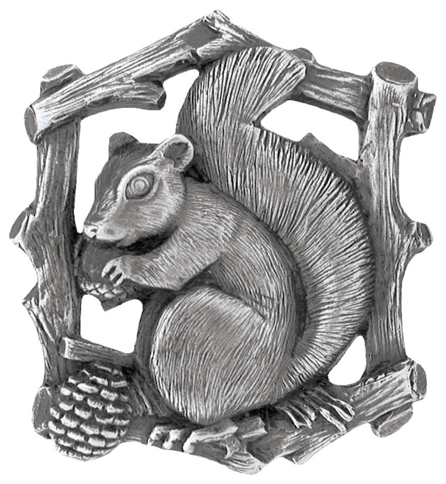 Grey Squirrel Knob Antique Pewter (Right side)