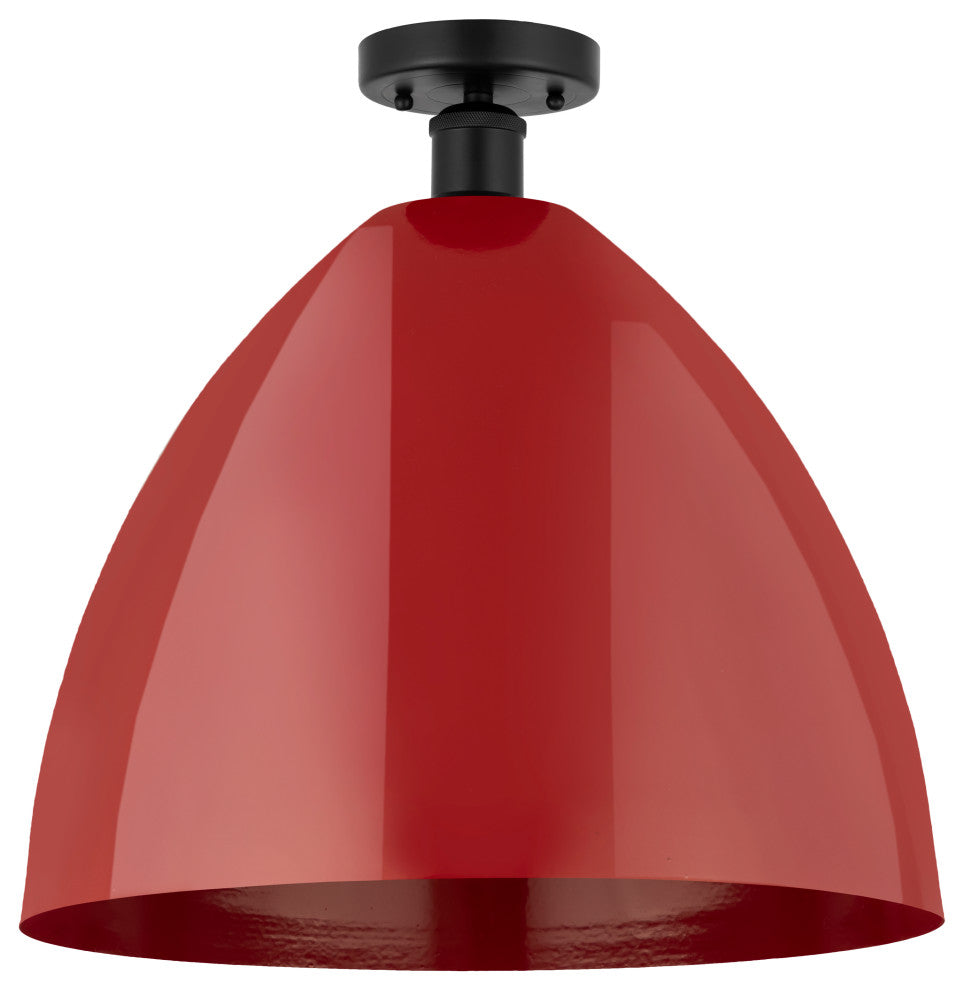 Innovations 616-1F-BK-MBD-16-RD 1 Light Semi-Flush Mount, Matte Black