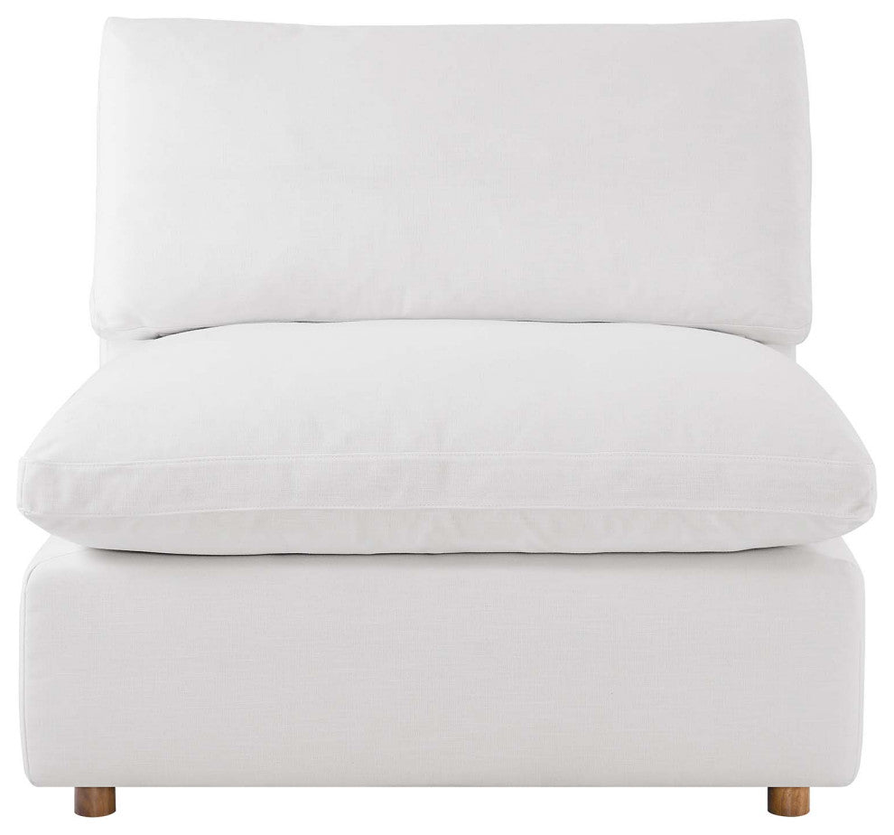 Modular Sectional Deep Sofa Set, White, Fabric, Modern, Lounge Cafe Hospitality