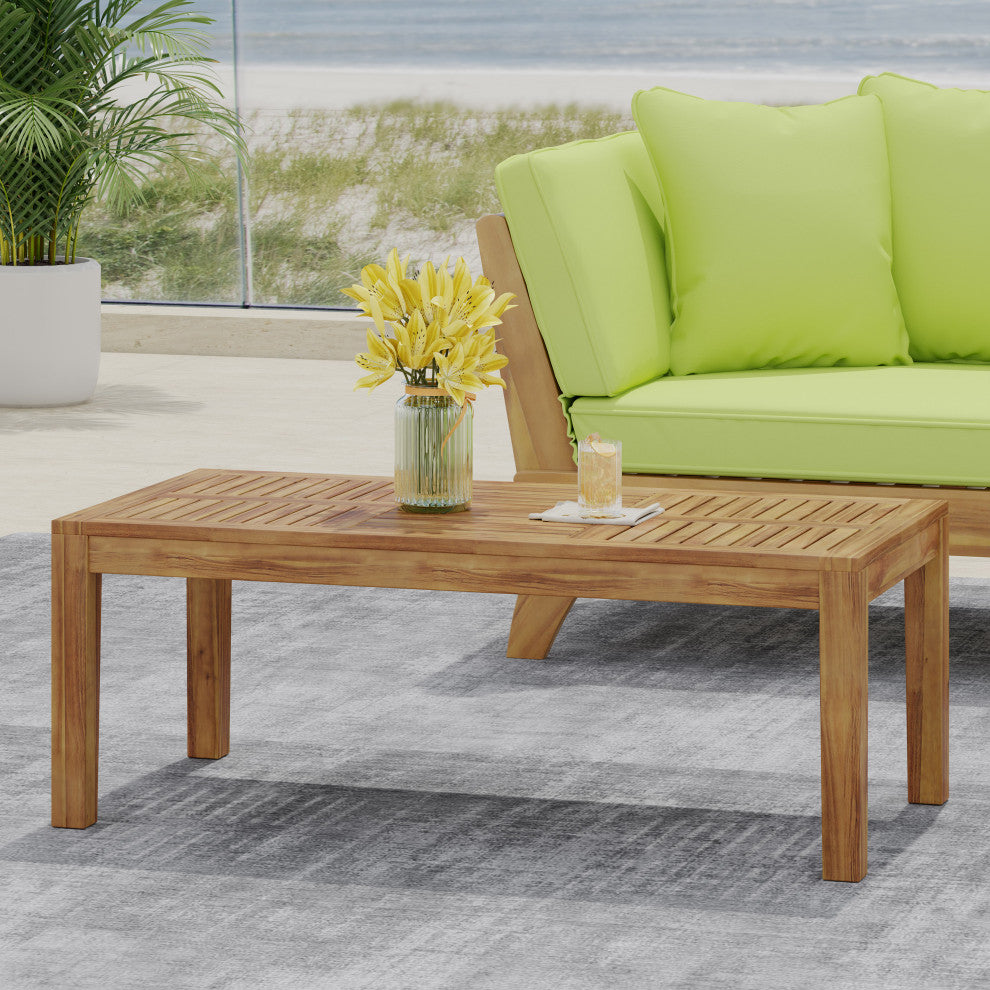 Savannah Outdoor Acacia Wood Coffee Table, Teak