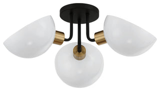 Gigi 3 Light Black & Aged Brass Ceiling Mount