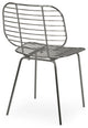 Alice Modern Glam Iron Dining Chair, Gunmetal