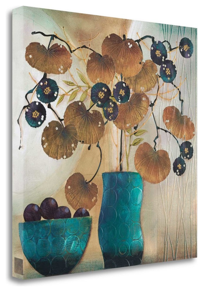 "Raku Bowl And Vase" By Margaret Hughlock, Giclee Print on Gallery Wrap Canvas