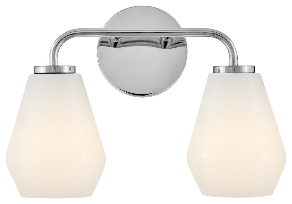Lark Gio 14.75" Two-Light Bath Vanity Fixture, Chrome