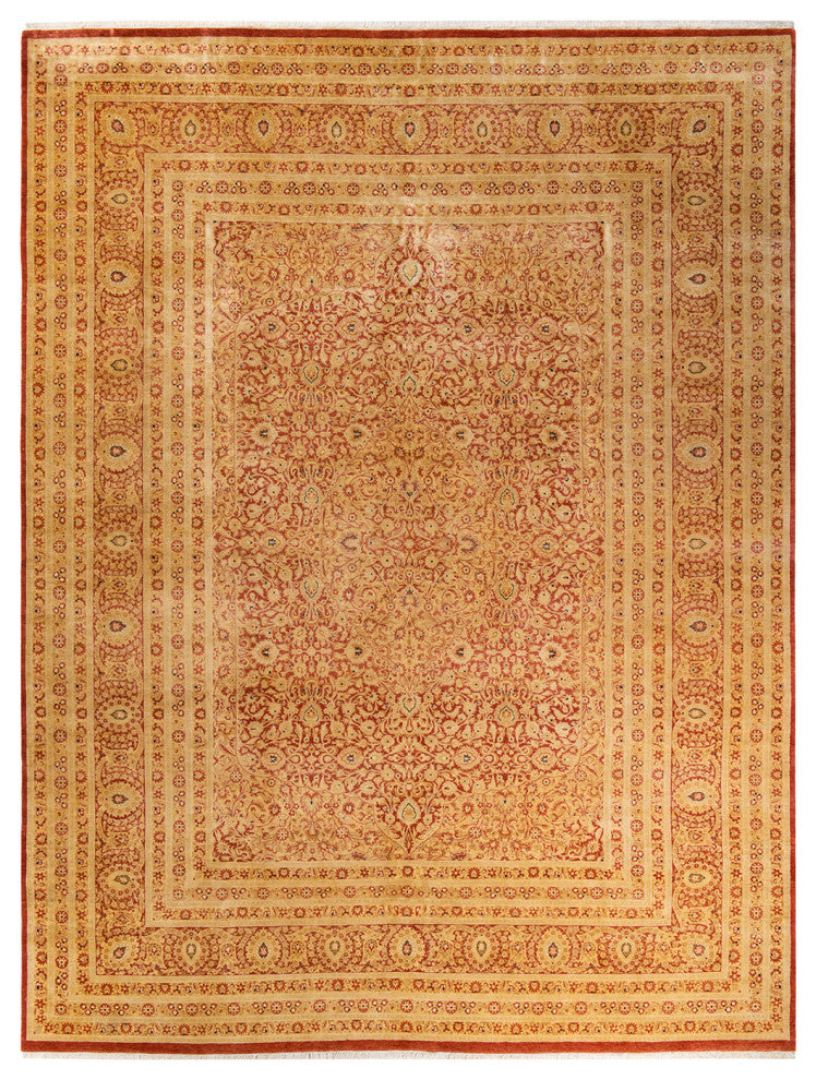Mogul, One-of-a-Kind Hand-Knotted Area Rug, Orange, 9' 3" x 12' 1"
