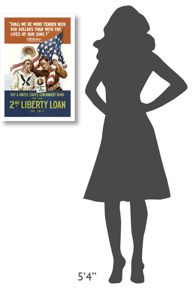"WWI: 2nd Liberty Loan" Digital Paper Print, 18"x26"