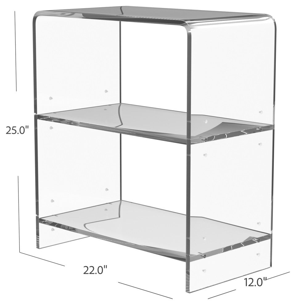 Butler Crystal Clear Acrylic Bookcase