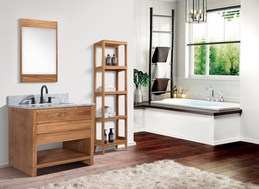 Avanity Kai Bath Vanity Cabinet Only, Natural Teak, 30